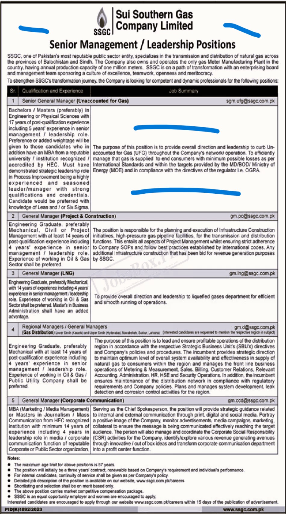 Latest SSGC Jobs 2024 At Sui Southern Gas Company Apply Now SARFOL   SSGC Jobs 2024 